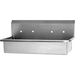 SANI-LAV - Sinks; Type: Wall Mounted Wash Station ; Outside Length: 40 (Inch); Outside Width: 20 (Inch); Outside Height: 18 (Inch); Inside Length: 37 (Inch); Inside Width: 16-1/2 (Inch) - Exact Tool & Supply