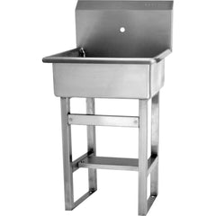 SANI-LAV - Sinks; Type: Floor Mounted Wash Sink ; Outside Length: 23 (Inch); Outside Width: 46-1/2 (Inch); Outside Height: 19-1/2 (Inch); Inside Length: 20 (Inch); Inside Width: 17 (Inch) - Exact Tool & Supply