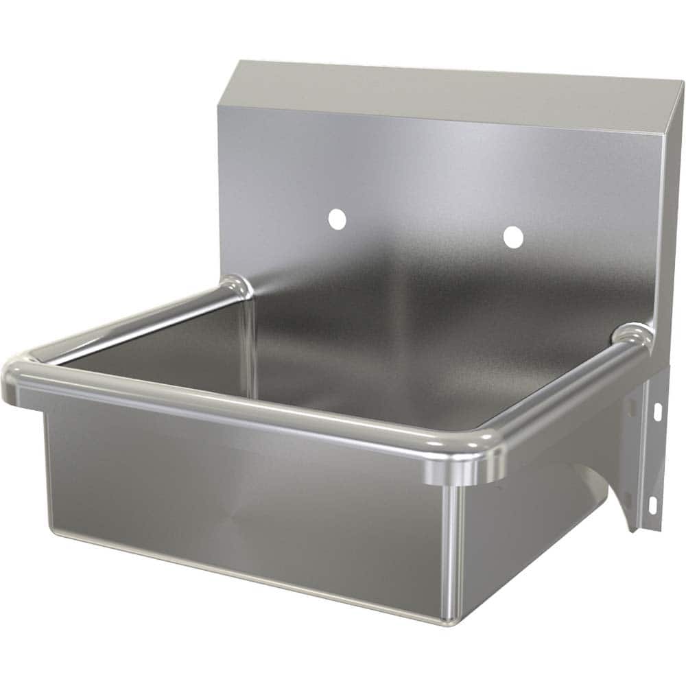 SANI-LAV - Sinks; Type: Wall Mounted Wash Sink ; Outside Length: 20 (Inch); Outside Width: 17-1/2 (Inch); Outside Height: 16-1/2 (Inch); Inside Length: 17 (Inch); Inside Width: 14 (Inch) - Exact Tool & Supply