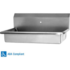 SANI-LAV - Sinks; Type: Wall Mounted Wash Sink ; Outside Length: 30 (Inch); Outside Width: 20 (Inch); Outside Height: 15-1/2 (Inch); Inside Length: 27 (Inch); Inside Width: 16-1/2 (Inch) - Exact Tool & Supply