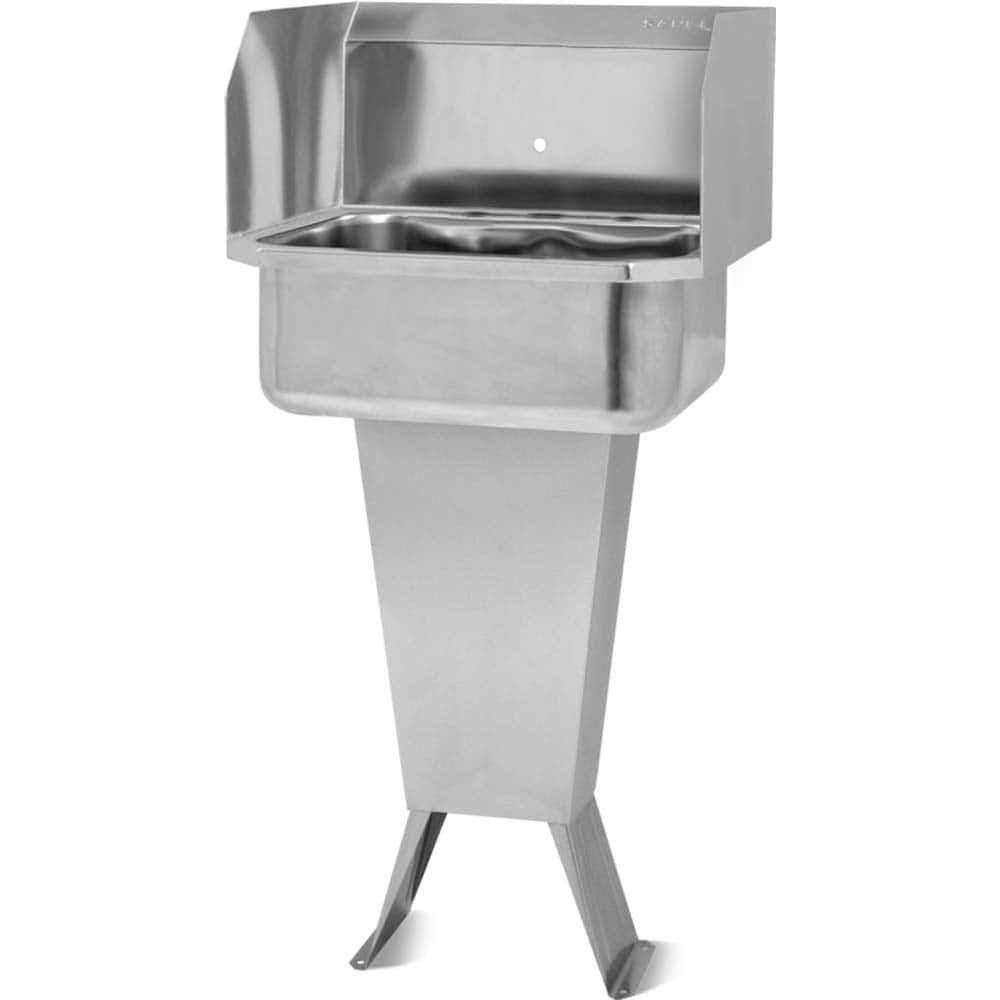 SANI-LAV - Sinks; Type: Floor Mounted Wash Sink ; Outside Length: 19 (Inch); Outside Width: 18 (Inch); Outside Height: 41-1/2 (Inch); Inside Length: 14 (Inch); Inside Width: 17 (Inch) - Exact Tool & Supply