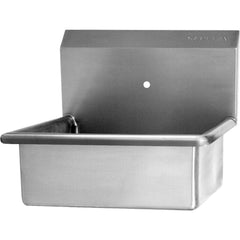 SANI-LAV - Sinks; Type: Wall Mounted Wash Sink ; Outside Length: 23 (Inch); Outside Width: 20-1/2 (Inch); Outside Height: 19-1/2 (Inch); Inside Length: 17 (Inch); Inside Width: 20 (Inch) - Exact Tool & Supply