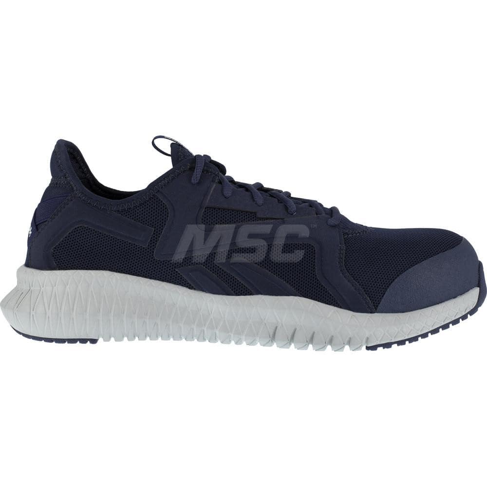 Work Boot: Size 11.5, Mesh, Composite Toe Navy, Medium Width, Non-Slip Sole