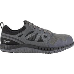 Work Boot: Size 9.5, Mesh, Steel Toe Gray, Medium Width, Non-Slip Sole