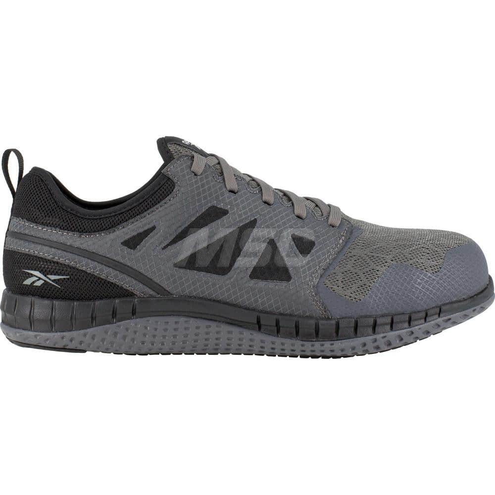 Work Boot: Size 14, Mesh, Steel Toe Gray, Medium Width, Non-Slip Sole