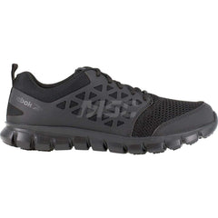 Work Boot: Size 15, Microfiber, Plain Toe Black, Wide Width, Non-Slip Sole