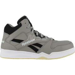 Work Boot: Size 11.5, Leather, Composite Toe Gray, Wide Width, Non-Slip Sole