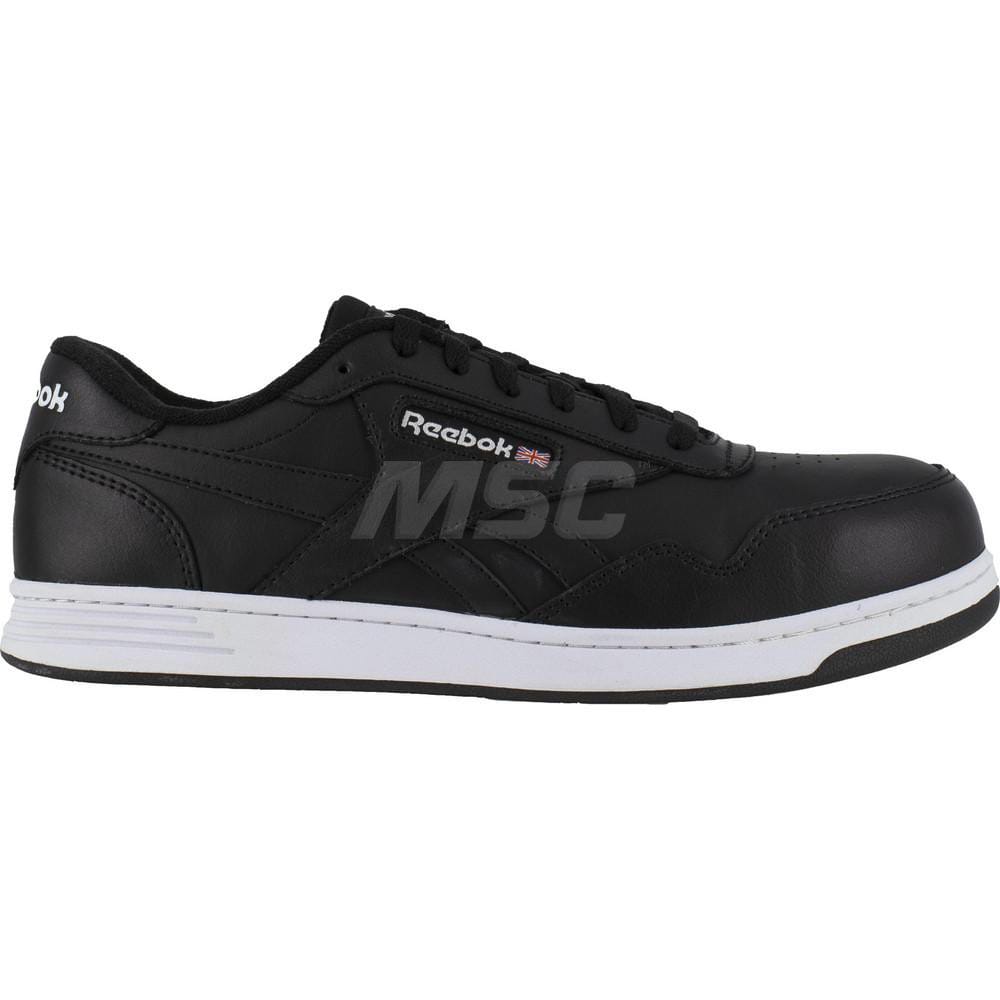 Work Boot: Size 10, Leather, Composite Toe Black, Medium Width