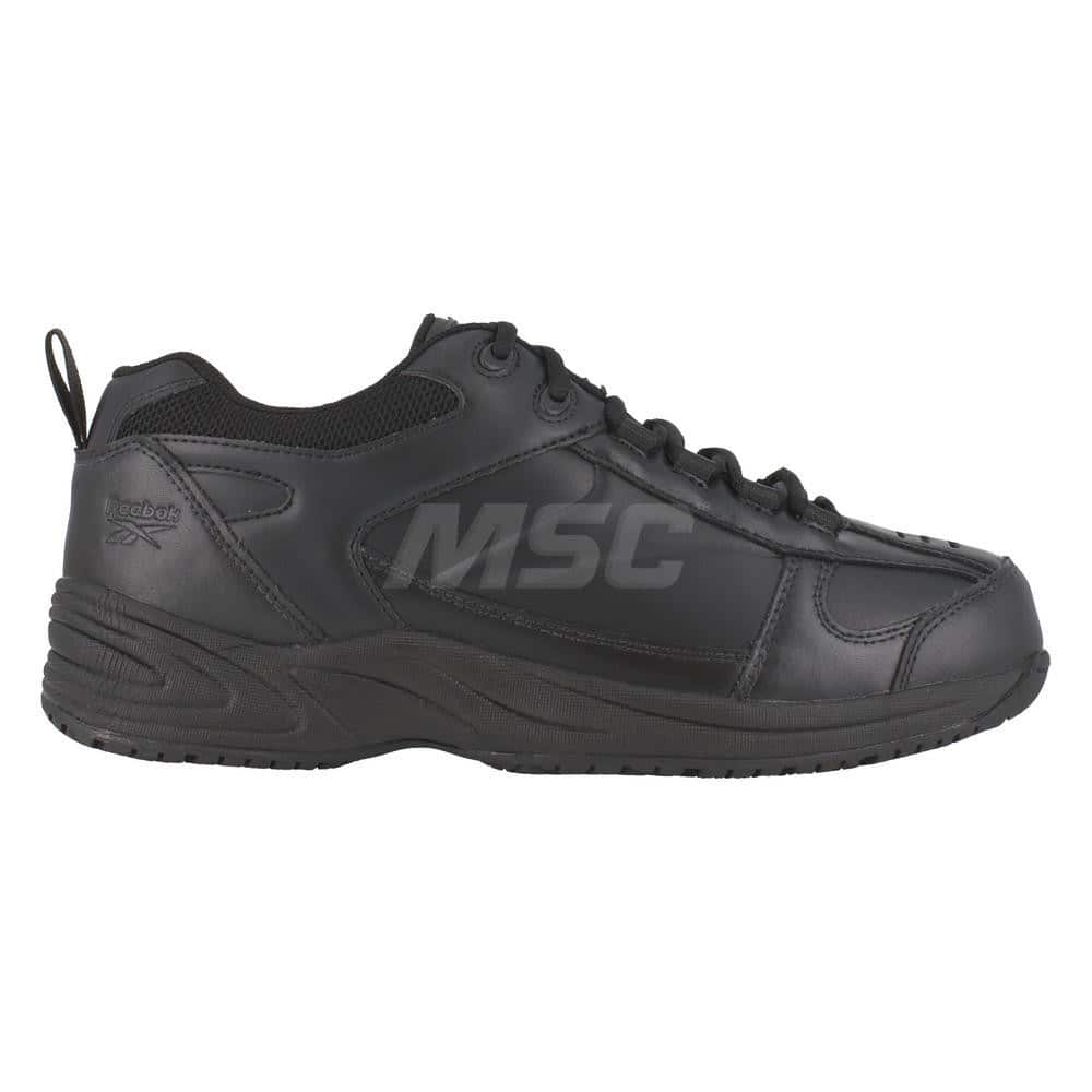 Work Boot: Leather, Plain Toe Black, Medium Width