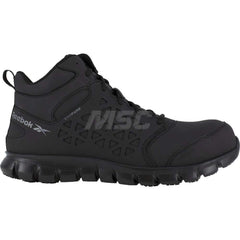 Work Boot: Size 15, Microfiber, Composite Toe Black, Wide Width