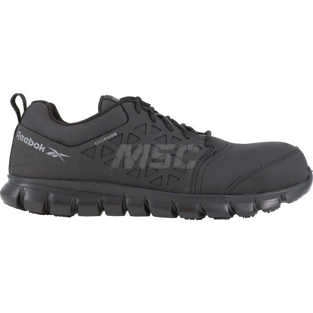 Work Boot: Size 9.5, Microfiber, Composite Toe Black, Medium Width
