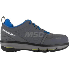 Work Boot: Size 10.5, Leather, Alloy Toe Gray, Wide Width, Non-Slip Sole