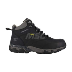 Work Boot: Leather, Composite Toe Black, Medium Width, Non-Slip Sole