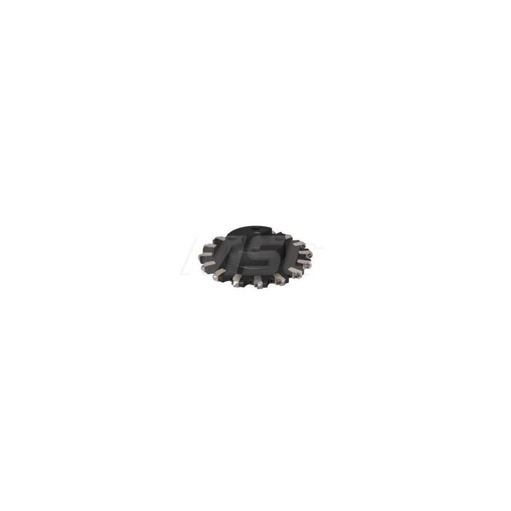 Indexable Slotting Cutter: 8 mm Cutting Width, 255 mm Cutter Dia, Arbor Hole Connection, 62 mm Depth of Cut, 60 mm Hole, Right Hand Cut Screw, Uses 16 RP Inserts, 16 Teeth, Straight, Positive, Steel, Ni Finish