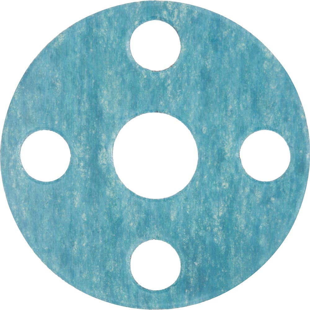 USA Sealing - Flange Gasketing; Nominal Pipe Size: 6 (Inch); Inside Diameter (Inch): 6-5/8 ; Thickness: 1/8 (Inch); Outside Diameter (Inch): 12-1/2 ; Material: Aramid Fiber with Buna-N Binder ; Color: Blue - Exact Tool & Supply