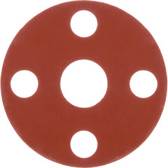 USA Sealing - Flange Gasketing; Nominal Pipe Size: 6 (Inch); Inside Diameter (Inch): 6-5/8 ; Thickness: 1/16 (Inch); Outside Diameter (Inch): 12-1/2 ; Material: Silicone Rubber ; Color: Red - Exact Tool & Supply