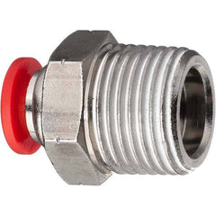 USA Sealing - Plastic Push-To-Connect Tube Fittings Type: Male Straight Tube Outside Diameter (Inch): 1/2 - Exact Tool & Supply