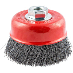 Norton - 4" Diam 5/8-11 Threaded Arbor Carbon Steel Fill Cup Brush - Exact Tool & Supply