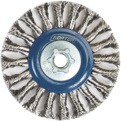 Norton - 5" OD, 5/8-11 Arbor Hole, Knotted Stainless Steel Wheel Brush - Exact Tool & Supply