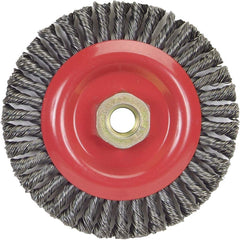Norton - 5" OD, 5/8-11 Arbor Hole, Stringer Bead Carbon Wheel Brush - Exact Tool & Supply