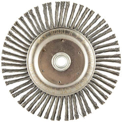 Norton - 6-7/8" OD, 5/8-11 Arbor Hole, Stringer Bead Carbon Wheel Brush - Exact Tool & Supply