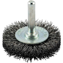 Norton - 2" OD, Crimped Carbon Wheel Brush - Exact Tool & Supply