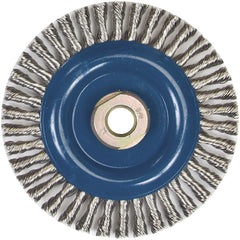 Norton - 5" OD, 5/8-11 Arbor Hole, Stringer Bead Stainless Steel Wheel Brush - Exact Tool & Supply