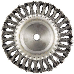 Norton - 6" OD, 5/8-11 Arbor Hole, Knotted Carbon Wheel Brush - Exact Tool & Supply