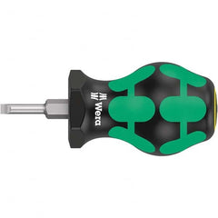 Wera - Slotted Screwdrivers Tool Type: Stubby Overall Length Range: 3" - 6.9" - Exact Tool & Supply