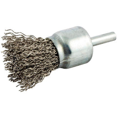 Norton - End Brushes Brush Diameter (Inch): 1 Fill Material: Carbon Steel - Exact Tool & Supply