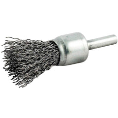 Norton - End Brushes Brush Diameter (Inch): 3/4 Fill Material: Carbon Steel - Exact Tool & Supply