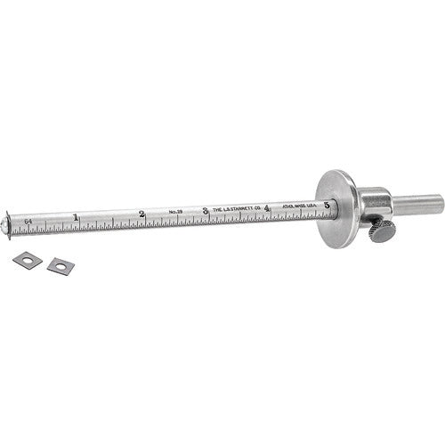 Starrett 29B Scratch Gage, Tempered Steel, 6″ Beam, Graduated a Full 6″ by 64ths of an Inch - Exact Tool & Supply