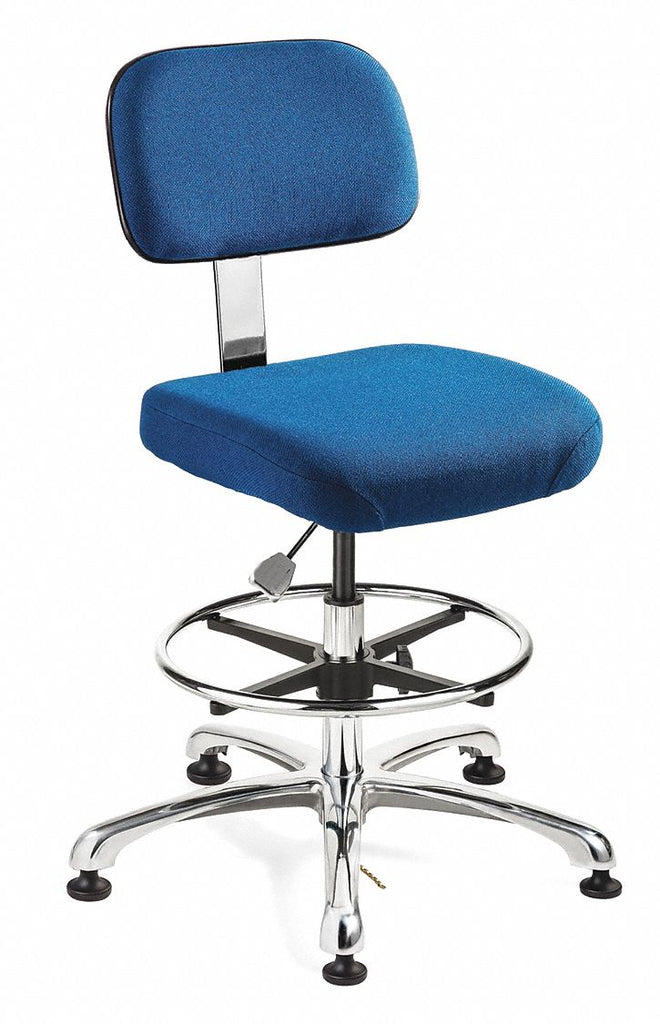 Fabric Ergonomic ESD Task Chair with 21-1/2" to 31-1/2" Seat Height Range and 300 lb. Weight Capacit