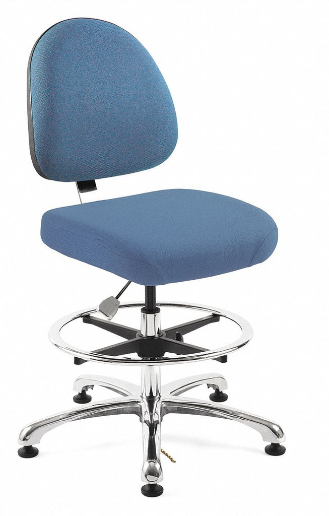 Fabric Ergonomic ESD Task Chair with 21-1/2" to 31-1/2" Seat Height Range and 300 lb. Weight Capacit