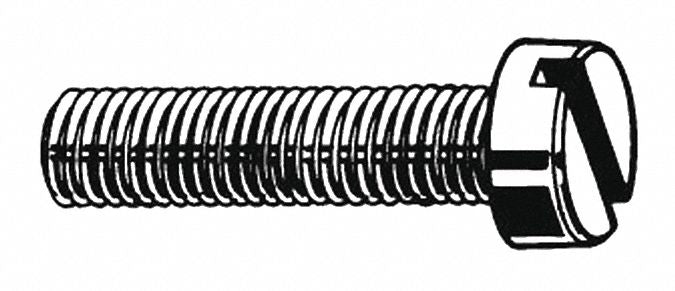 #8-32 Machine Screw, Pan, Slotted, 18-8 (304) Stainless Steel, Plain, 3/8" Length, PK 8000
