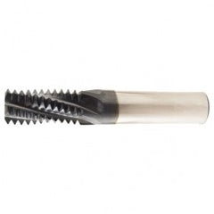 ‎1/4, 3/8-18 4 Flute NPT Solid Thread Mill-TiAlN - Exact Tool & Supply