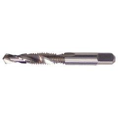 ‎#6-32 UNC 2 Flute HSS Standard Combination Tap and Drill- Bright - Exact Tool & Supply