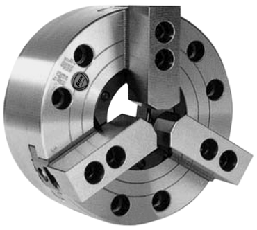 3-Jaw Extra Large Hole Power Chuck; Direct Mount A2-6; 10" - Exact Tool & Supply