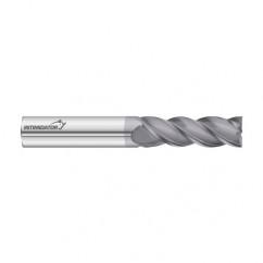 1/2 Dia. x 4 Overall Length 4-Flute Square End Solid Carbide SE End Mill-Round Shank-Center Cut-FC18 - Exact Tool & Supply