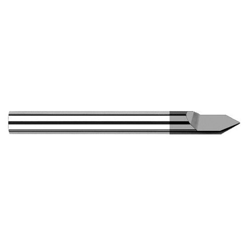 Engraving Cutters - 0.2500″ (1/4″) Shank Diameter × 60° included Carbide Pointed Engraver, 1 Flute, Amorphous Diamond Coated - Exact Tool & Supply