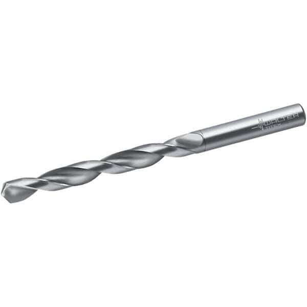 Walter-Titex - 8.8mm 118° Solid Carbide Jobber Drill - Bright Finish, Right Hand Cut, Spiral Flute, Straight Shank, 125mm OAL, N Point - Exact Tool & Supply