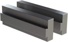 CarveSmart - 3/4" Wide x 2" High x 3/4" Thick, Flat/No Step Vise Jaw - Soft, Aluminum, Fixed Jaw, Compatible with 6" Vises - Exact Tool & Supply