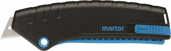Martor USA - Retractable Utility Knife - Black & Blue Handle - Exact Tool & Supply
