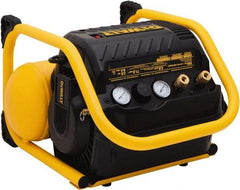 DeWALT - 1.1 hp, 3.0 CFM, Horizontal Portable Compressor - 2.5 Gal Tank, 12 Amp, 200 psi, 120V (60 Hz) - Exact Tool & Supply
