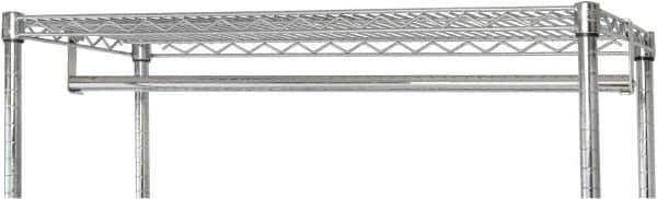 Quantum Storage - Open Shelving Accessory/Component - Chrome, Chrome Finish, 36" Long, Use with Wire Shelving Units - Exact Tool & Supply