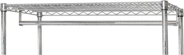 Quantum Storage - Open Shelving Accessory/Component - Chrome, Chrome Finish, 24" Long, Use with Wire Shelving Units - Exact Tool & Supply
