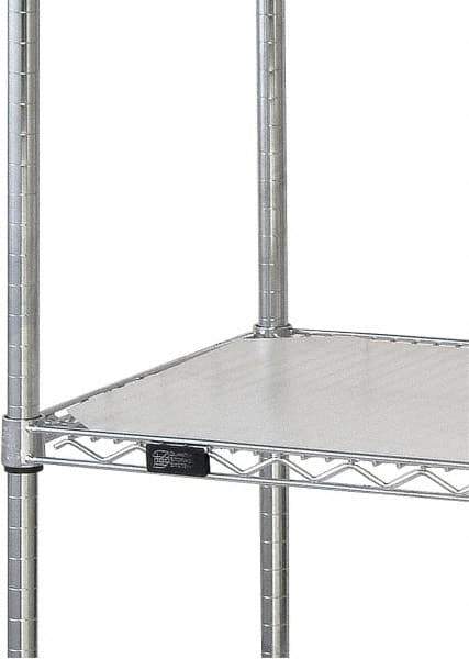 Quantum Storage - 24" Wide, Open Shelving Accessory/Component - HDPE, Polyethylene Finish, 36" Long, Use with Wire Shelving Units - Exact Tool & Supply