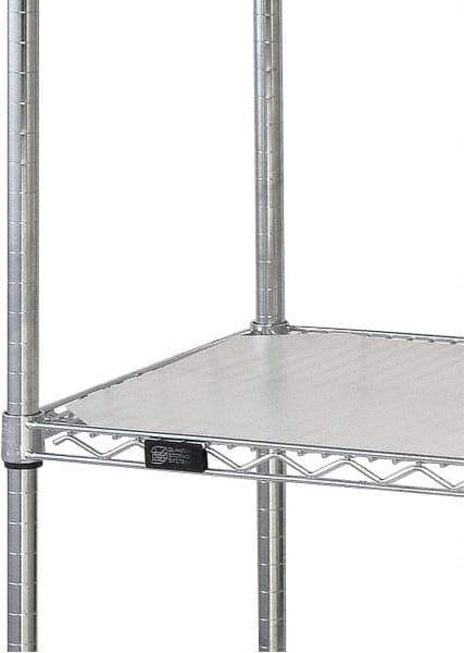Quantum Storage - 18" Wide, Open Shelving Accessory/Component - HDPE, Polyethylene Finish, 72" Long, Use with Wire Shelving Units - Exact Tool & Supply