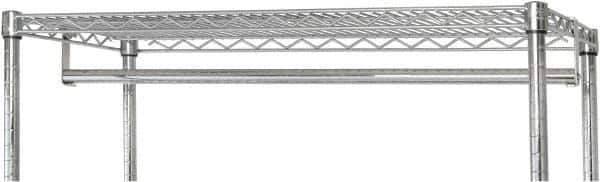 Quantum Storage - Open Shelving Accessory/Component - Chrome, Chrome Finish, 48" Long, Use with Wire Shelving Units - Exact Tool & Supply