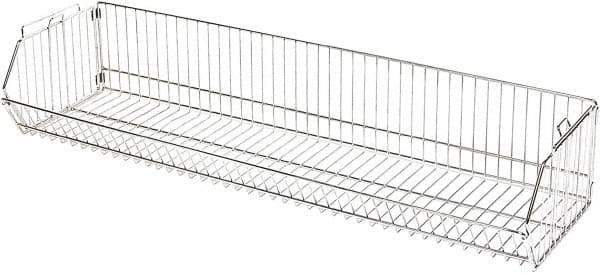 Quantum Storage - 20" Wide, Open Shelving Accessory/Component - Chrome, Chrome Finish, 48" Long, Use with Wire Shelving Units - Exact Tool & Supply
